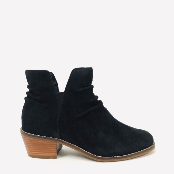 Cole Haan Alayna Black Suede Ankle Slouchy Boots